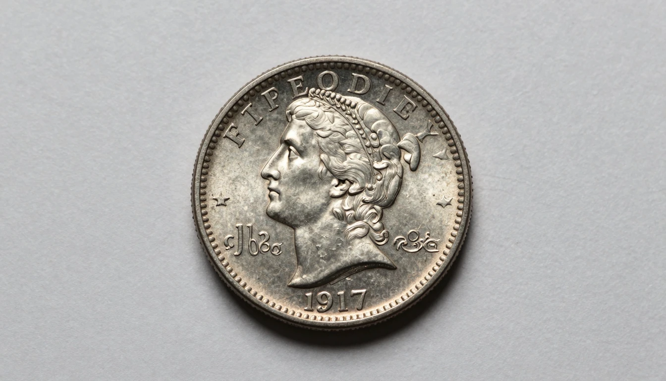 1917-D Type 1 SLQ with visible mintmark and early design features