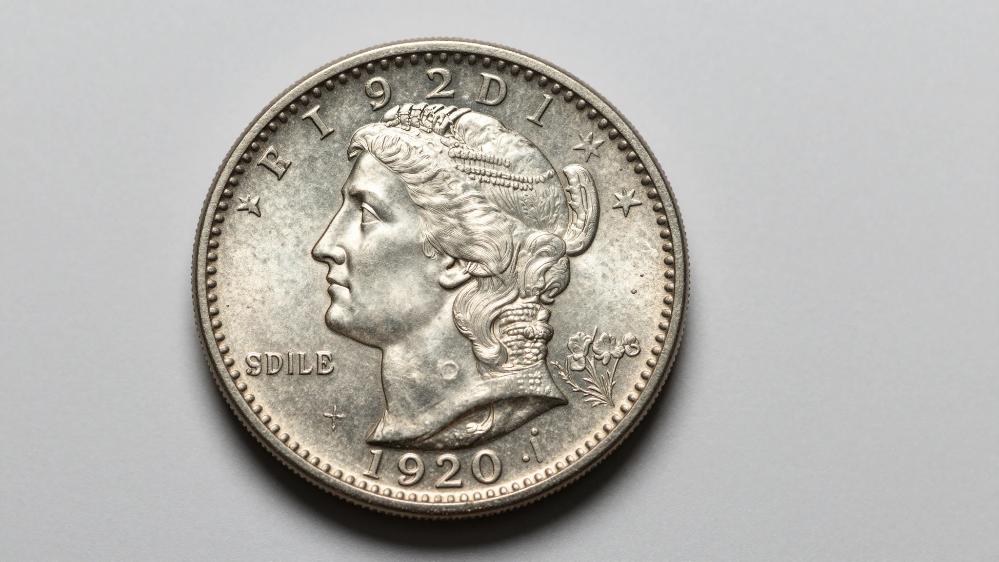 1920-D SLQ with worn features but visible mintmark