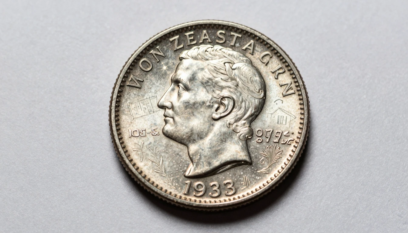 1933 penny showing strong strike and absence of mintmark