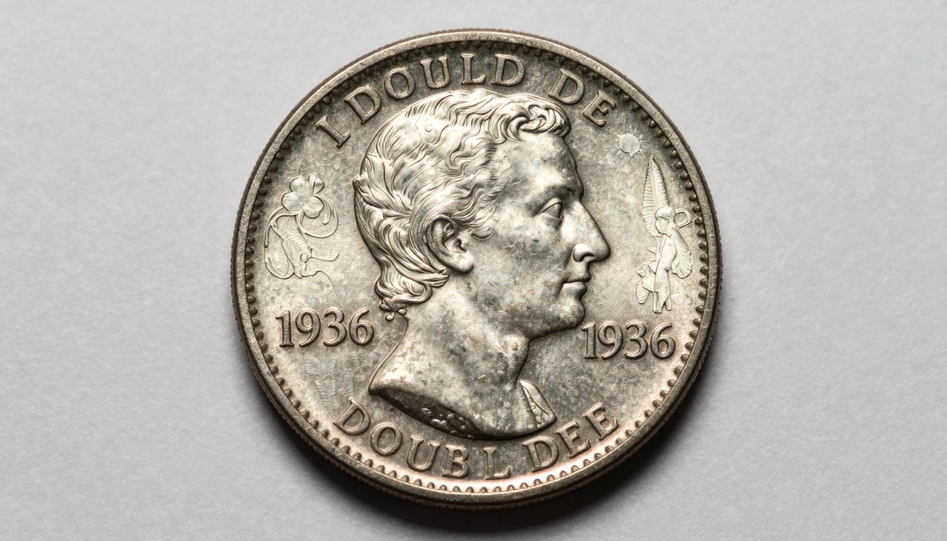 1936 Doubled Die Wheat Penny numismatic photograph capturing unique die markers and surface texture
