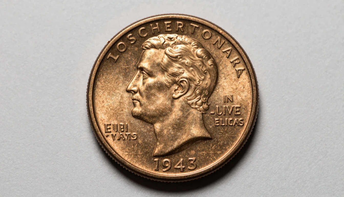1943 bronze Lincoln cent minted during World War II error