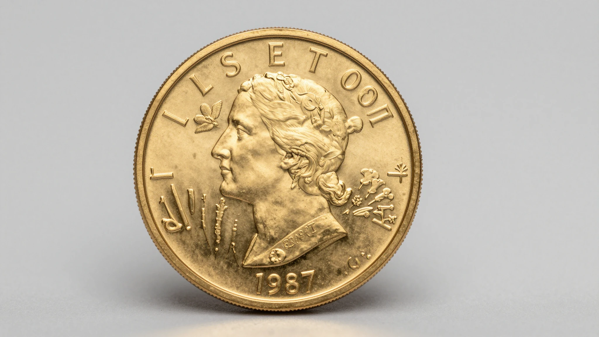 1987 1/4 oz Gold Libertad with intricate edges
