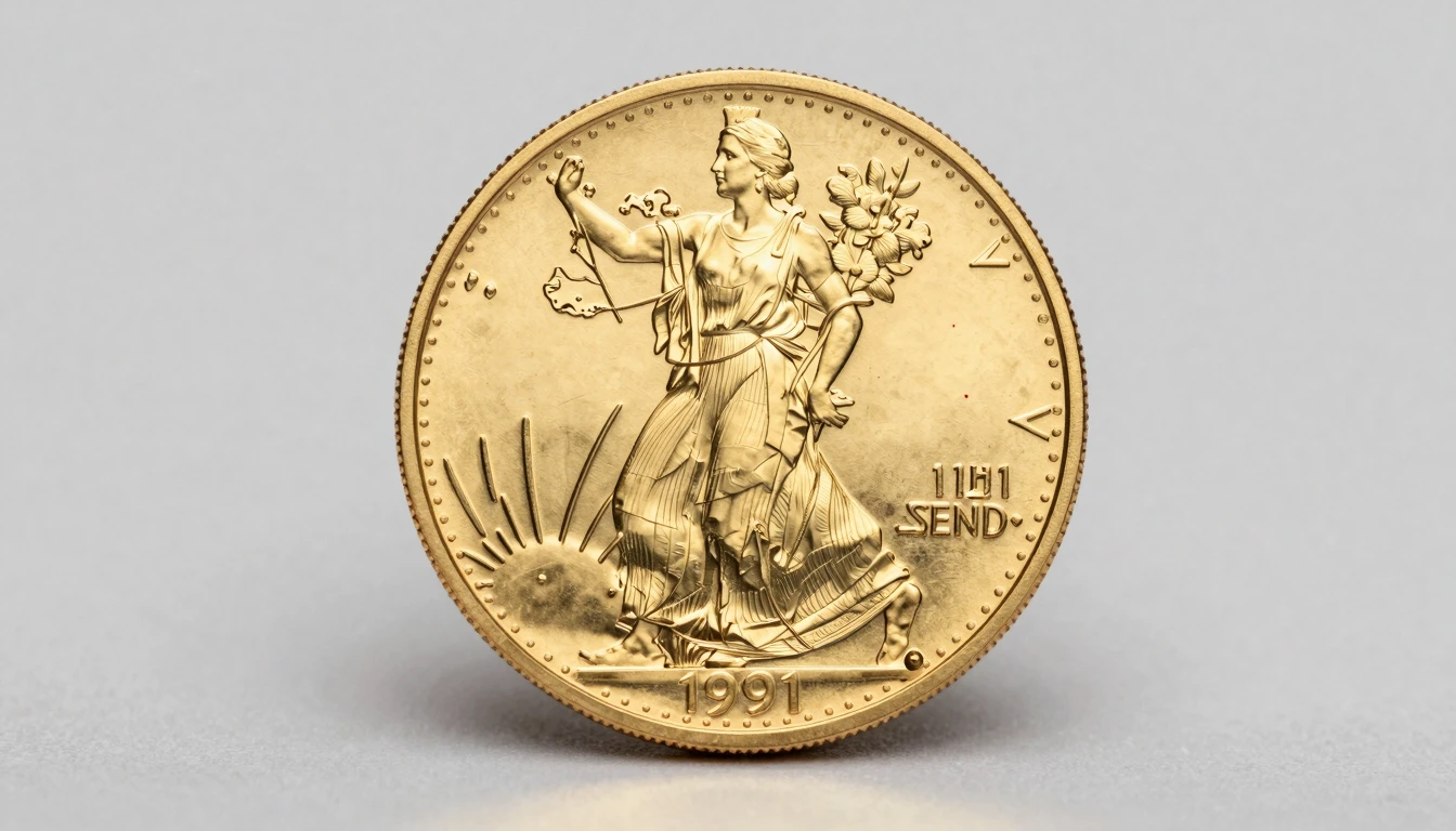 1991 1/10 oz Gold Libertad with visible mint mark