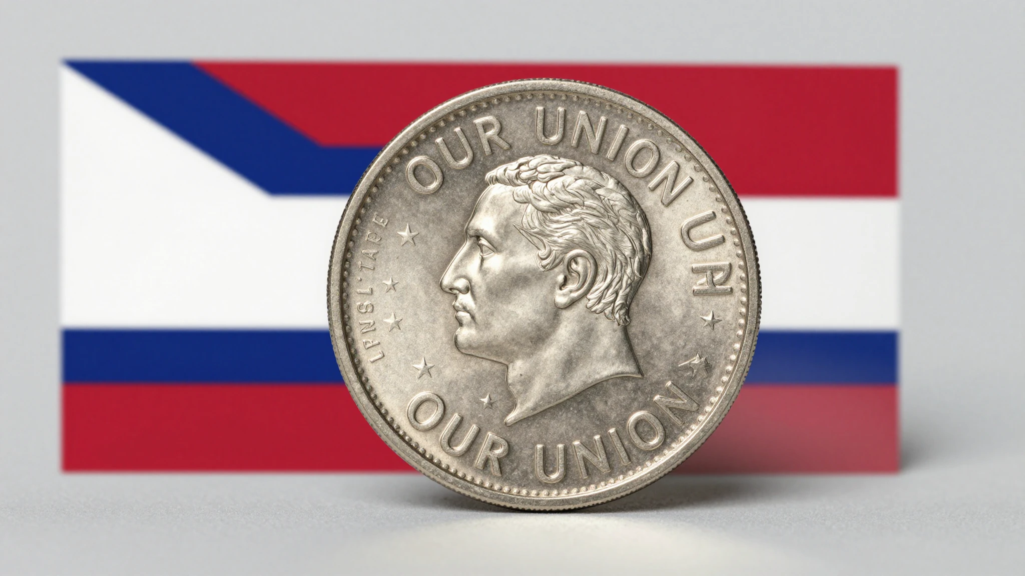 Flag of Our Union token with detailed flag and eagle design