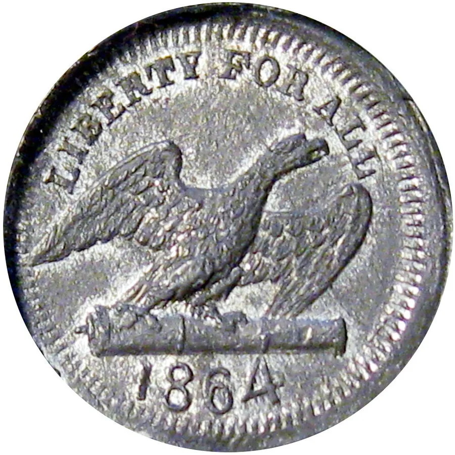 Lincoln-Eagle Patriotic token showing crisp details and die work
