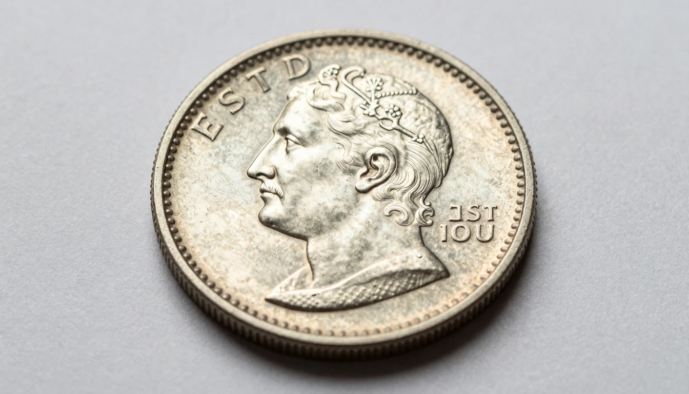 The First Known Counterfeit Bust obverse showing date and mint mark detail under macro studio lighting