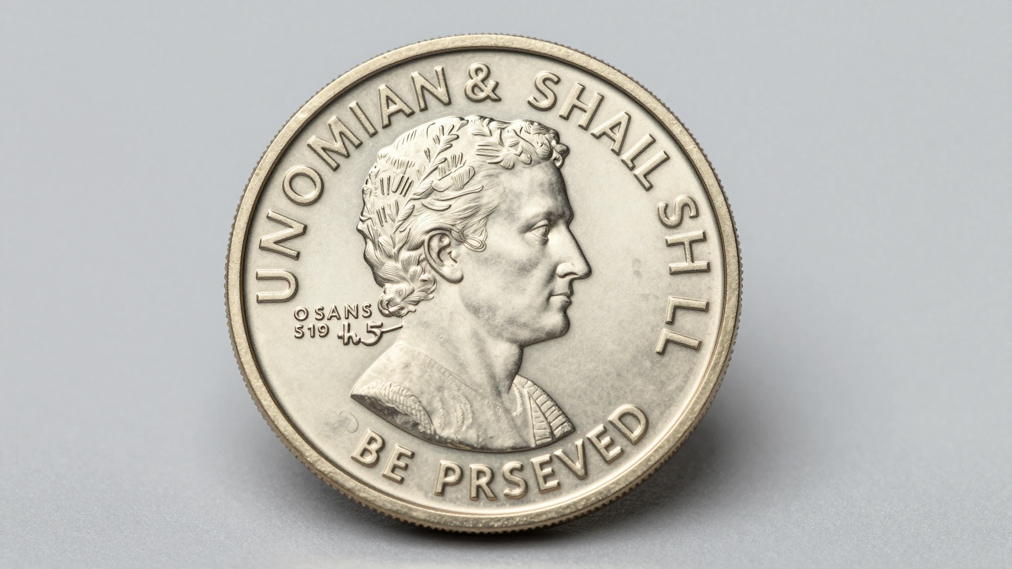 Union Must and Shall Be Preserved token with eagle and inscriptions