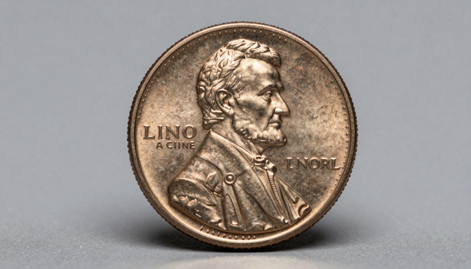 iPhone screen showing a coin identifier app beside the PCGS Photograde grading reference on a wooden desk