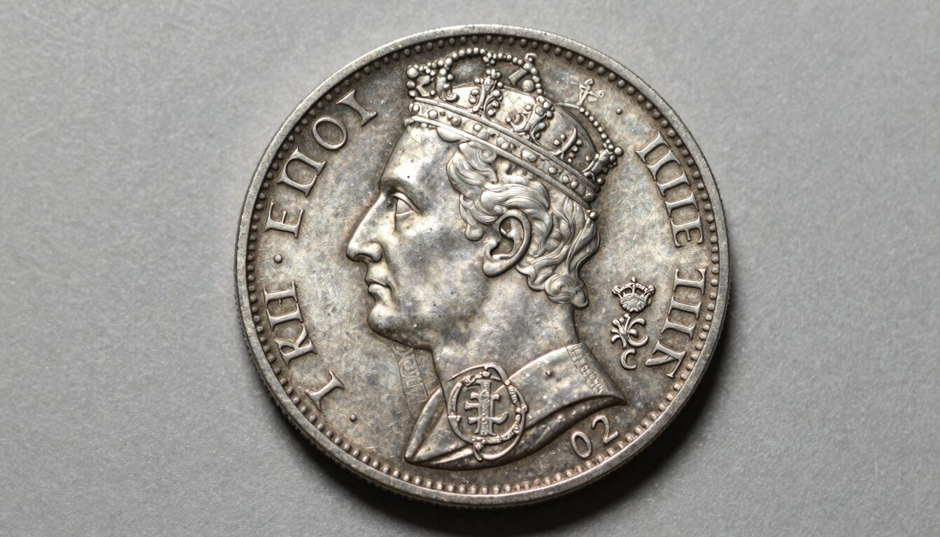 Silver Kingdom of Two Sicilies 120 grana piastra showing Ferdinand II bust and crowned Bourbon coat of arms